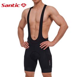 Cuissard à bretelles Santic Cuissard à bretelles pour homme 4D Rembourré VTT Biker Shorts Été Respirant Mesh Pantalon de vélo de montagne avec poches Taille asiatique 230727