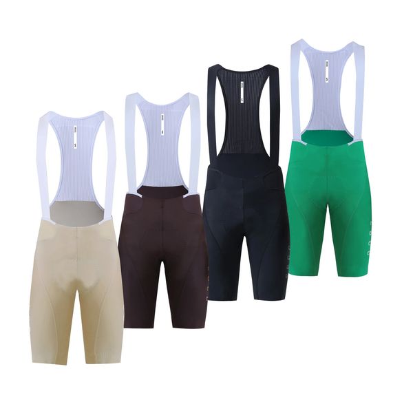 Pantalones cortos con tirantes de ciclismo SPEXCEL 23 Verano Ligero Rendimiento BIB SHORTS Road MTB Ciclismo Bib 3D Almohadilla de alta densidad Corte libre Puño de pierna Verde Marrón 231127