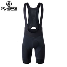 Cuissard à bretelles YKYWBIKE Cuissard à bretelles pour hommes Vêtements de plein air Balade à vélo 6 heures Collants à bretelles rembourrés Vélo Vêtements de cyclisme pour hommes Vtt Short 230627