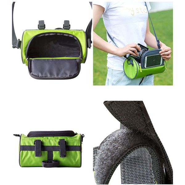 Ciclismo Bicicleta Bolsas de almacenamiento Bolsas de almacenamiento Tubo de bicicleta Manillar Celular Móvil Móvil Caso Holder Cross Colly Touch Pantalla Teléfono Montaje Bolsa