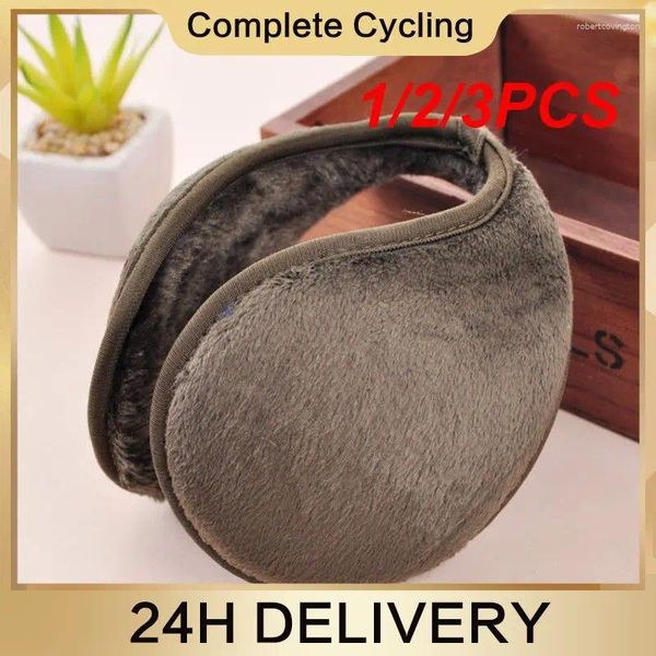 Casquettes de cyclisme 1/2/3 pièces, coupe-vent épais en peluche, cache-oreilles chauds et confortables pour les activités de plein air en hiver, chauffe-oreilles élégants et moelleux