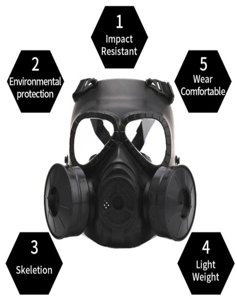 Casquettes de cyclisme 2023 Style Gaz Respiration Creative Stage Performance Prop pour CS Field Equipment Cosplay Protection Halloween Evil4549508