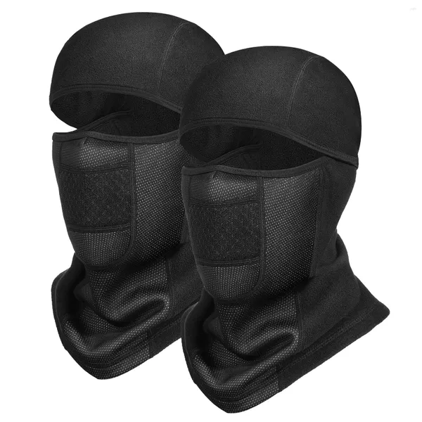 Capas de ciclismo 2 PCS Bike Balaclava Mask Face Mask Termal Termal Polar Flanaje Bufanda Calentador para el motociclismo Run Snowboard Snowboard