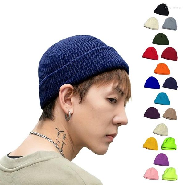 Casquettes de cyclisme 3pcs Bonnet quotidien Chapeau unisexe Printemps Automne Bonnet tricoté pour hommes Femmes Court Melon