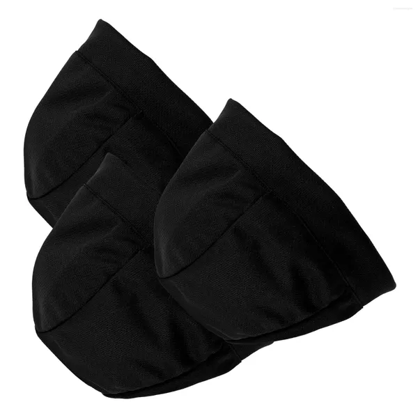 Caps à cyclisme 3pcs doublure beanie sport sweat-absorb intérieur extérieur linning accessoires (noir)