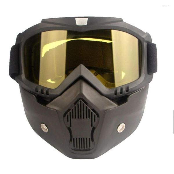Gorras de ciclismo, máscara táctica antivaho a prueba de viento, gafas protectoras para Motocross, gafas de esquí, gafas de Snowboard desmontables, 1 Uds.