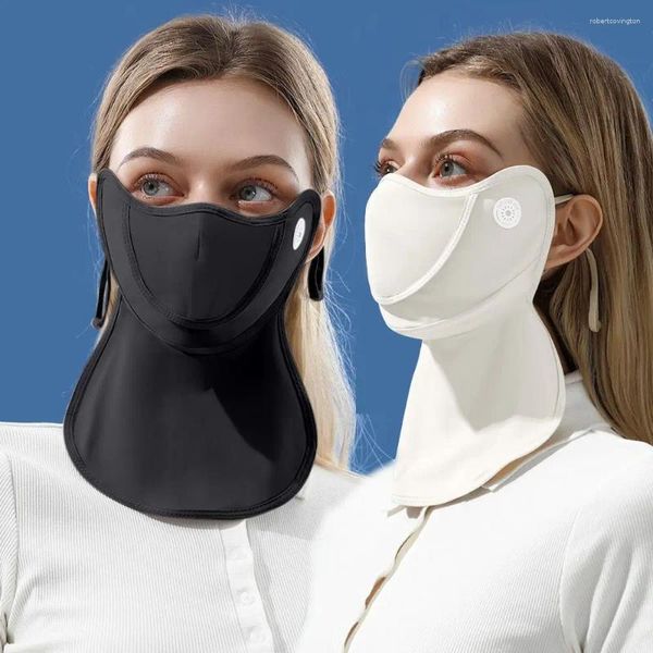 Capes de cyclisme Anti-UV Suncreen Face Mask Scarf Sweet Houghtable Half Cover Summer Ice Silk Bike Motorcycle