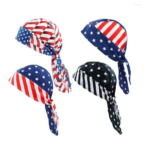 Casquettes de cyclisme respirant casquette à séchage rapide drapeau national impression foulard Bandana sport bandeau hommes femmes Ciclismo Pirate chapeau capuche