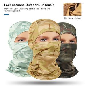 Casquettes de cyclisme Camouflage cagoule masque de Ski intégral vélo chapeau coupe-vent respirant Anti-UV randonnée en plein air cou écharpe