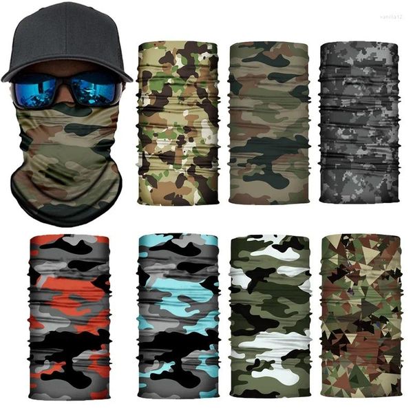 Capas de ciclo Camuflage Mastera Facela Táctica Tacefit Militar Bailer Men Costando Bandana Mujeres Diabarra Balaclava Tubo Escudo