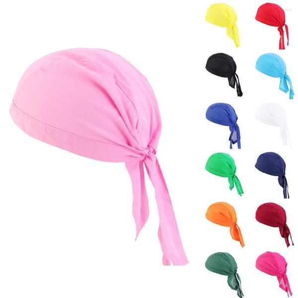 Casquettes de cyclisme coton cravate dos sous écharpe chapeau pour hommes femmes musulman Snowcap Turban Bandage bonnets cadeau amis collègues casquette