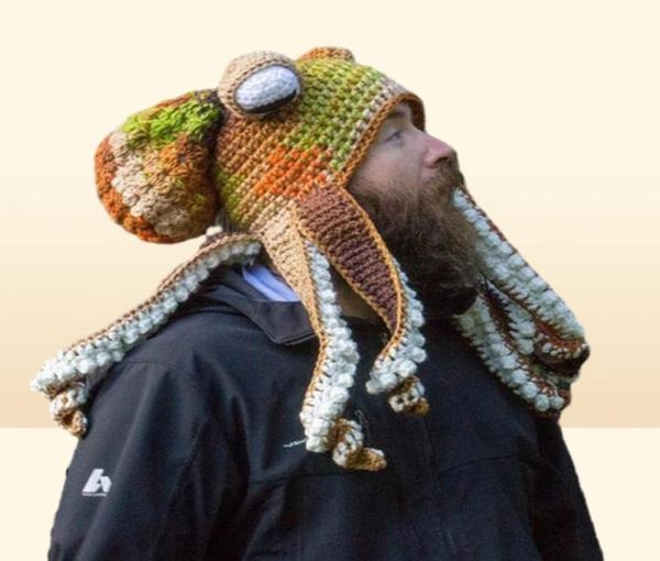 Coucages à vélo Crochet Hat de poulpe unique