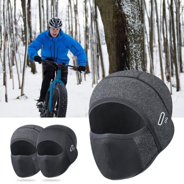 Gorros de ciclismo, capucha facial gruesa, resistente al viento, protección de sombrero de motocicleta, Protector de cabeza a prueba de frío para deportes de invierno al aire libre