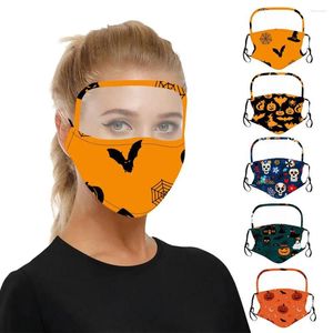 Capes à vélo Masque facial réutilisable Halloween Cosplay Style avec smog résistant à la poussière de bouclier oculaire détachable