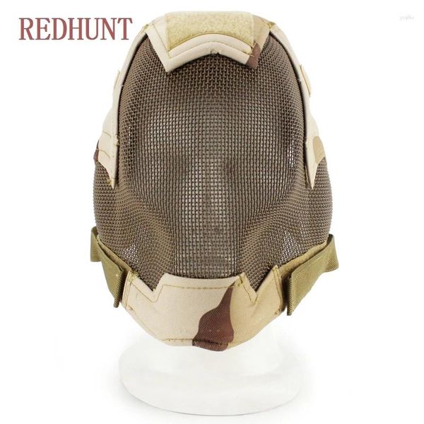 Bouchons de cyclisme chasse le masque complet masque tactique en acier durable en acier en acier durable armée militaire Wargame Paintball Head protecteur