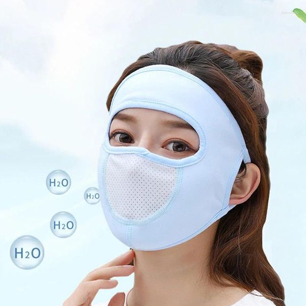 Ciclismo Ciclismo de hielo Seda Sed Mask Sun Mask Sports Outdoor Anti-UV Face Anti-Bidom Cover Mujeres Chicas colgantes