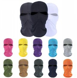 Fietsenkappen maskers 2 gat buiten full face motocycle fietsen masker balaclava cap winddicht hoeden tactische jachthelm voering hoed