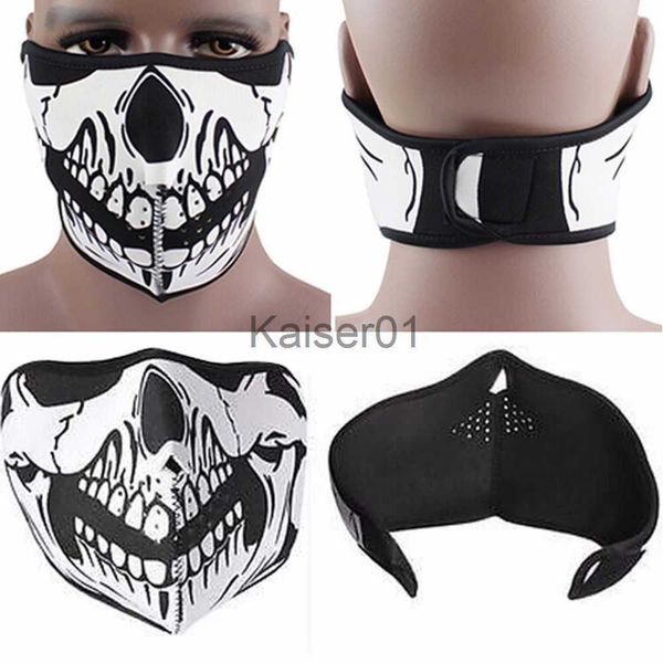 Gorras de ciclismo Máscaras 3 estilos Cráneo de alta calidad Neopreno Media cara Máscara bucal Esquí Snowboard Motocicleta Biker Protección deportiva 1 unid x0904