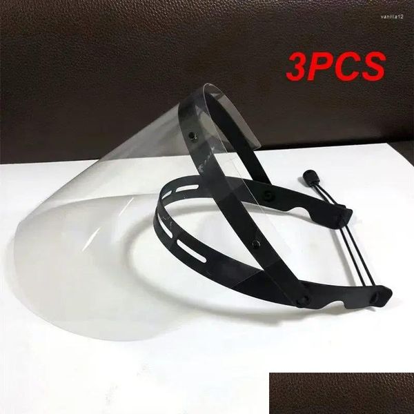 Cyclisme Caps Masques 3pcs Cuisine Lunettes Faceshield Transparent Face Shield Anti-huile Oignon Anti-poussière Masque de protection réutilisable Drop Otyht