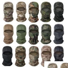 Fietsen Caps Maskers All Terrain Mticam Clava Fl Face Shield Tactical Head Scarf Er Hunting Camouflage Militar Neck Warme Drop Deliv Dhrem