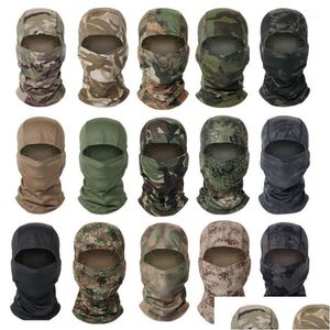Fietsen Caps Maskers All Terrain Mticam Clava Fl Face Shield Tactical Head Scarf Er Hunting Camouflage Militar Neck Warme Drop Deliv Dhrem