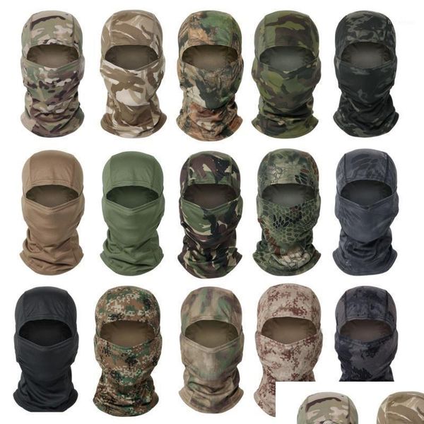 Casquettes De Cyclisme Masques Tout Terrain Mticam Clava Fl Bouclier Tactique Tête Foulard Er Chasse Camouflage Militar Cou Warme Drop Deliv Dhy1R