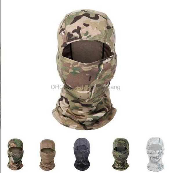 Gorras de ciclismo Máscaras Todo terreno Multicam Pasamontañas Maks Sombrero Escudo de cara completa Táctico Bufanda de cabeza Cubierta Caza Camuflaje Militar Caza Cuello Calentador bufandas