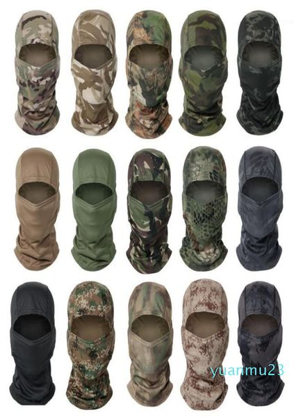 Casquettes De Cyclisme Masques Tout Terrain Multicam Balaclava Bouclier Complet Tête Tactique Foulard Couverture Chasse Camouflage Militar Cou War2181410