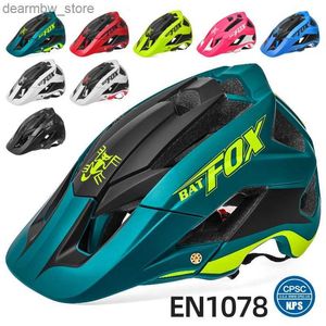 Capes à vélo masques Batfox Professionnel extérieur Cycling Road Mountain Bicycle Casque Breasping One-Piece Cycling Bike Casco Bicicleta MTB L48