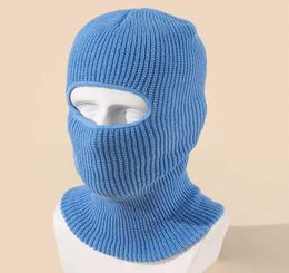 Gorras de ciclismo Máscaras Colores dulces Mantener caliente Unisex Sing Ho Balaclava Beanie Otoño Invierno Al aire libre Color sólido Hombres Paseo Máscara de esquí Skul3697864