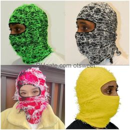 Capas de ciclismo Máscaras Clava Durado FL FAL MASK SKI SKI SHUSTE CAMULPA ENTRADA Fuzzy Drop entrega Accesorios de moda Hats Gl Otvlq