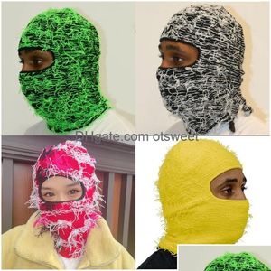 Masques à vélo Clava Clava Diet Treot Fl Face Ski Masque Shiesty Camouflage Knit Fuzzy Drop Livrot ACCESSOIRES ACCESSOIRES DE MODE CHAPE