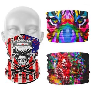 Fietsen Caps Maskers Kleurrijke Animal Print Mannen Sjaal Outdoor Hiking Camping Jacht Lopende Neck Tube Bandana Winddichte Gezicht Mask Magic