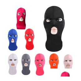 Fietspetten Maskers Fietspetten Maskers 3-gaats sjaal Sport Heren Bandana Uitrusting Halsbeenkap Handkleding Gezicht Wandelmasker Hoofdband Ski Cla Dhlbp