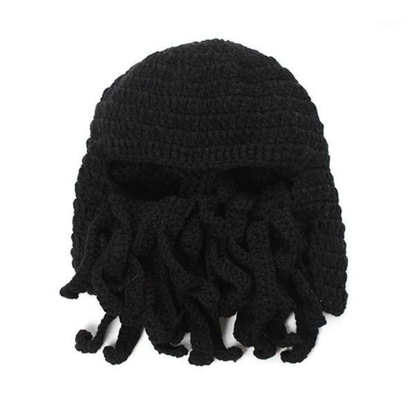 Gorros de ciclismo Máscaras Gorros de ciclismo Máscaras Tentáculo divertido Gorro de pulpo Gorro de punto Sombrero de barba Gorro de pescador Máscara de esquí de viento Entrega deportiva DH3LS