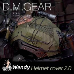 Casquettes de cyclisme Masques Dmgear Team Wendy Couverture de casque Exfil Ballistic Bump Mesh Multicam Ranger Vert Équipement tactique Équipement militaire Airsoft Chasse 231212