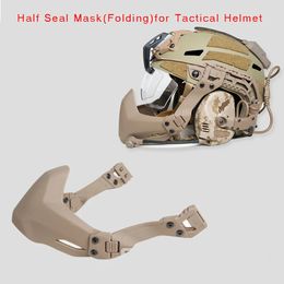 Fietsen Caps Maskers FMA Half Seal Masker Voor Tactische Uitrusting Helmaccessoires Outdoor Leger Jacht Airsoft Uitrusting Opvouwbaar Masker Militair Paintball 231024