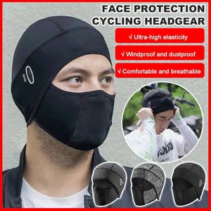 Casquettes de cyclisme Masques Protection du visage en soie glacée capuche de cyclisme casquette de cyclisme pour hommes cagoule hiver masque de ski complet capuche vélo moto chapeau cou guêtre 231216