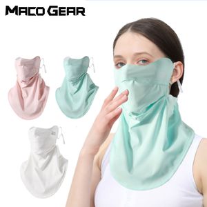 Casquettes De Cyclisme Masques Masque De Soie De Glace Respirant D'été Protection Solaire Bandana Courir Chasse Randonnée Équitation Sports De Plein Air Yeux Visage Écharpe Femmes 230712