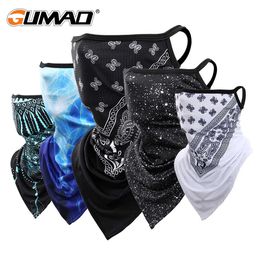 Gorras de ciclismo Máscaras Seda de hielo Deportes Bandana Máscaras Triángulo Revestimiento facial Máscara de esquí fresca Ciclismo Correr Senderismo Tubo Bufanda Cuello Polainas Hombres Mujeres T220928