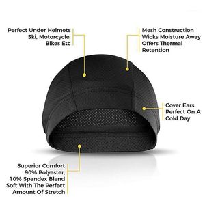 Fietsen Caps Maskers Binnenhoed Anti-Sweat Zwart Comfortabel Ademend voor Outdoor Racing Ski Basket Ball Game Mesh HeadGear