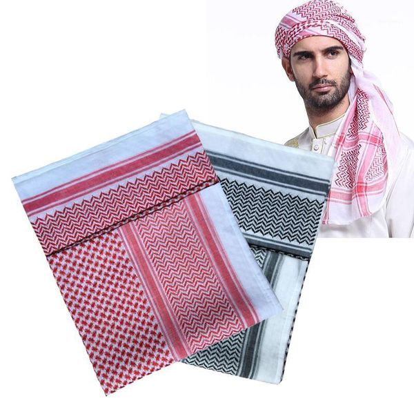 Gorros de ciclismo máscaras islámicas Keffiyeh bufanda árabe chal para hombres trajes tradicionales musulmanes accesorios turbante sombrero de oración cabeza a cuadros