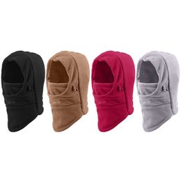 Casquettes De Cyclisme Masques Enfants En Plein Air Hiver Chaud Masque Complet Capuche Balaclavas Adjustab Épaissi Fèce Thermique Coupe-Vent Cou Foulards Cap Enfants L221014