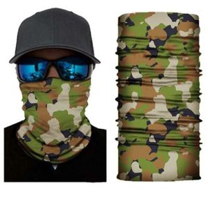 Casquettes de cyclisme Masques MagicTurban 3D Imprimé Camouflage Python Motif Écharpe Masque Pêche En Plein Air Crème Solaire Sans Soudure Tête Bandana Mode Nec