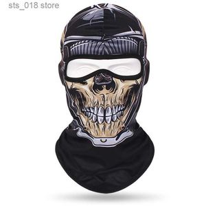 Casquettes De Cyclisme Masques Hommes Crâne Balaclava Écharpe De Sport Capuche De Cyclisme Cap Ski Face Cover Moto Vélo Coiffures Chapeau Respirant Coupe-Vent Cache-Cou T230718