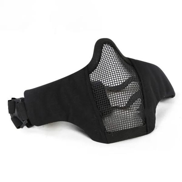 Capeur à vélo masques hommes tactical AirSoft Mask Steel en acier net extérieur extérieur Houstable Protection du visage Masque de paintball de chasse 5020026 DRO OTNZ3