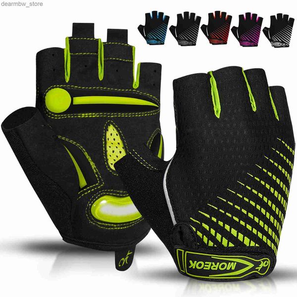 Capas de ciclismo Máscaras Moreok Guantes de bicicleta de 5 mm Guantes de bicicleta de gel líquido Guantes de bicicleta a prueba de choques Guantes de bicicleta de carretera DH Guantes de ciclismo para hombres L48