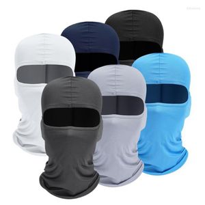 Gorras de ciclismo Máscaras Motocicleta Pasamontañas Capucha Cara completa Máscara de esquí Calentador de cuello A prueba de viento Transpirable Motocross Biker Anti-UV Hombres Hel266w