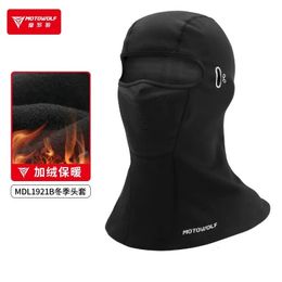 Gorras de ciclismo Máscaras Motowolf Motocicleta Hombres Negro Invierno Máscara térmica Moto Parabrisas de los hombres Máscara Cálido Equipo de jinete de motocicleta 231108