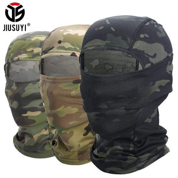 Casquettes de cyclisme Masques Multicam Camouflage Balaclava Tactique Airsoft Militaire Paintball Armée Vélo Cou Chapeau Couverture Doublure Couverture Complète Hommes Femmes 231024